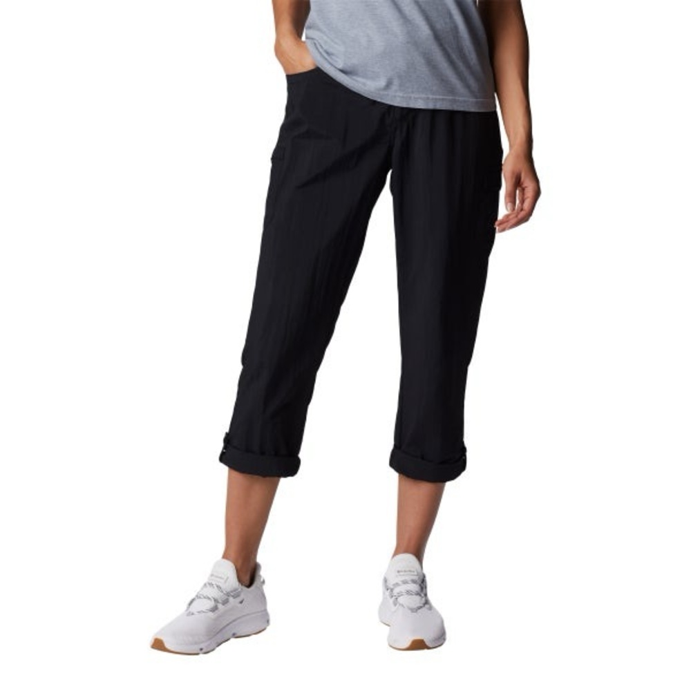Columbia Women's Roll-Up Capri Pants, Black/Large